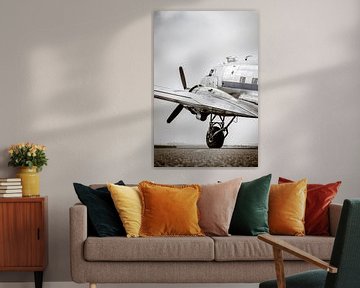 Vintage Douglas DC-3 propeller airplane ready for take off by Sjoerd van der Wal Photography