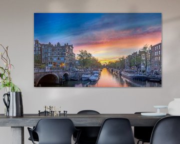 Panorama van Amsterdams mooiste gracht van Peter Bartelings