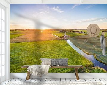 Sonnenuntergang über der Poldermühle Der junge Held von Droninger