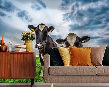 COWS IN MEADOW by jody ferron