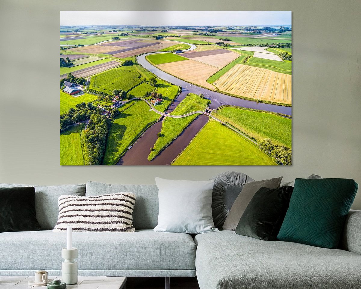 Voorbeeld van het werk in een kamer