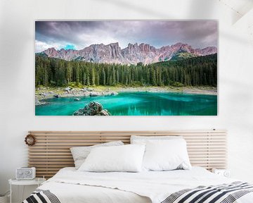 Lago di carezza, Dolomieten, Italië van Jens De Weerdt