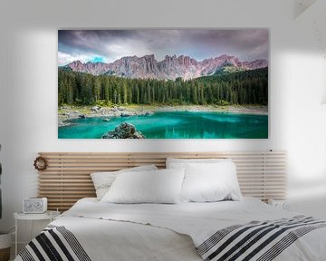 Lago di carezza, Dolomieten, Italië van Jens De Weerdt