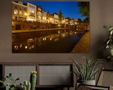 Oudegracht in Utrecht zwischen Zandbrug und Jacobibrug von Donker Utrecht