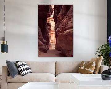 Felsenblick in Petra, Jordanien von Laura Vink