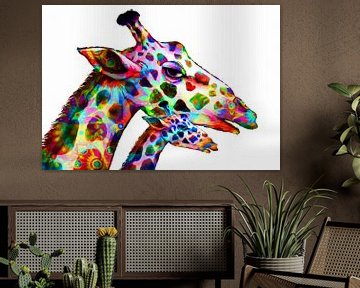 kleurrijke giraffe van Marion Tenbergen