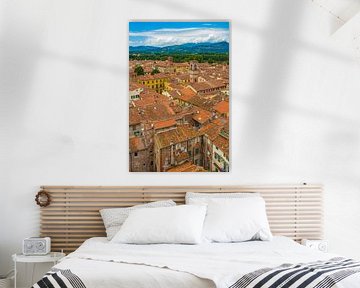 Lucca, Italië - Uitzicht vanaf Torre delle Ore - 2 van Tux Photography