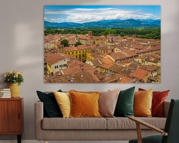 Lucca, Italië - Uitzicht vanaf Torre delle Ore - 1 van Tux Photography