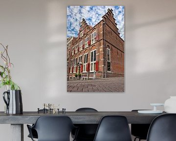 Oud koopmanshuis op een hoek in Amsterdam van Sjoerd van der Wal Fotografie