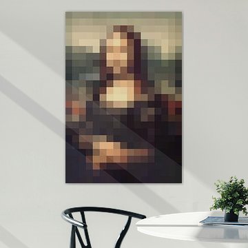 Pixel Art Mona Lisa von JC De Lanaye
