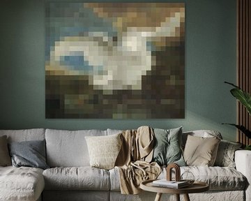 Pixel Art: Der bedrohte Schwan von JC De Lanaye