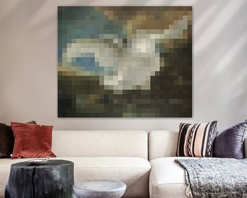 Pixel Art: The Treathened Swan. by JC De Lanaye
