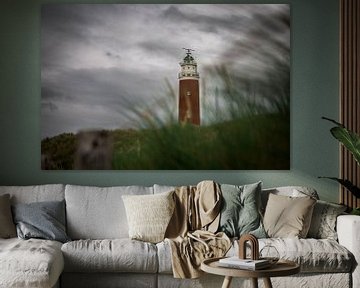 Vuurtoren Texel met dreigende luchten