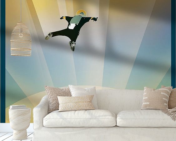 Voorbeeld van het werk in een kamer