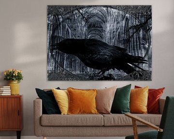 Black Raven in Church van Nicky`s Prints