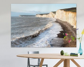 The English coastline with the Seven Sisters, seven chalk cliffs lying side by side by Nature in Stock