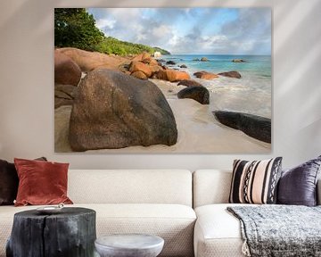 Anse Lazio beach at sunrise, Seychelles by Nature in Stock