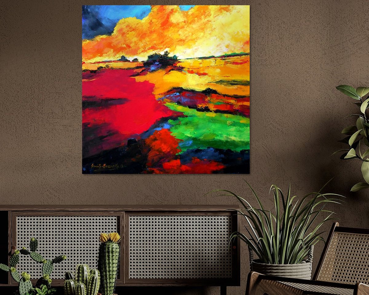 Voorbeeld van het werk in een kamer
