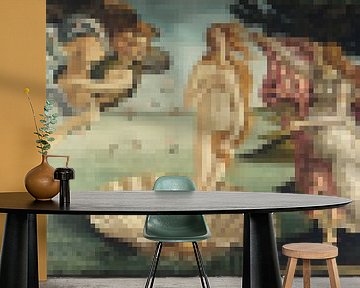 Pixel Art: De Geboorte van Venus  van JC De Lanaye