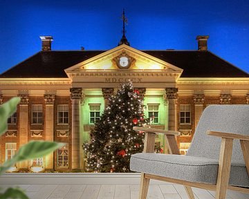 Christmas tree in front of Groningen City Hall by Volt