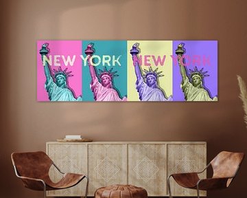 POP ART Statue of Liberty | New York New York | panorama van Melanie Viola
