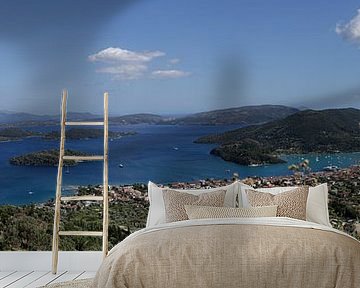 Panorama over Nidri, Vilho Baai en de Griekse Eilanden 