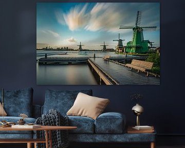 Zaanse Schans in evening light by Mirjam Boerhoop - Oudenaarden