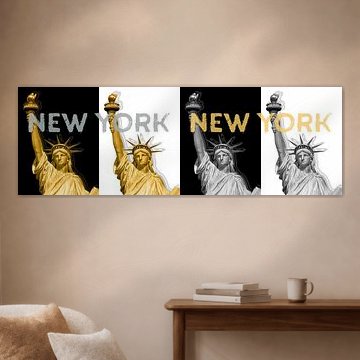POP ART Statue of Liberty | New York New York | panorama van Melanie Viola