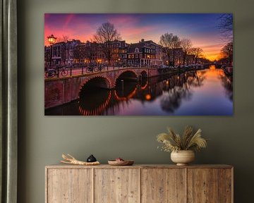 Les canaux d'Amsterdam sur Photo Wall Decoration