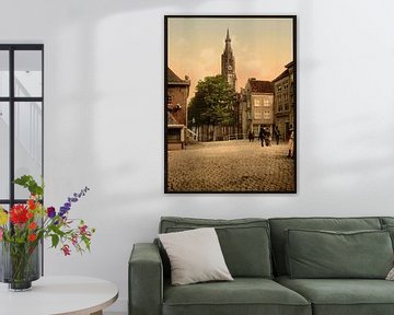 Vismarkt en Nieuwe Kerk, Delft by Vintage Afbeeldingen