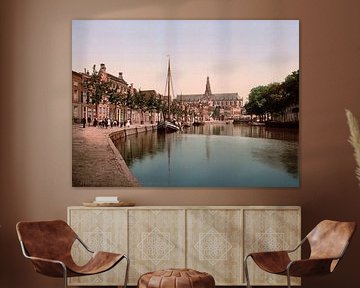 Turfmarkt and Spaarne, Haarlem by Vintage Afbeeldingen