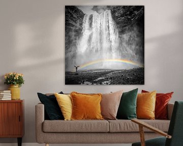 ISLAND Skogafoss | Colorkey von Melanie Viola