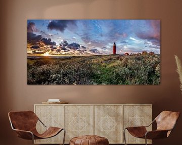 Vuurtoren Eierland Texel Zonsondergang van Texel360Fotografie Richard Heerschap