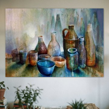 Nature morte au bol bleu sur Annette Schmucker