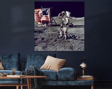 First man on the moon, 1969 by Moondancer .