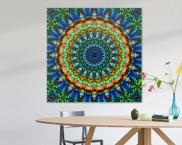 Mandala kleurrijk schil van Marion Tenbergen