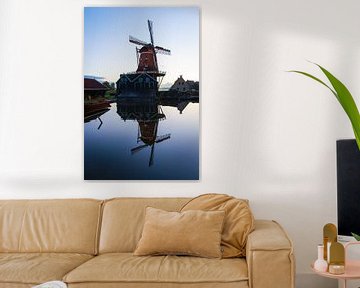Windmühle De Rat in der Stadt IJlst in Friesland. Wout Kok One2expose Fotografie von Wout Kok