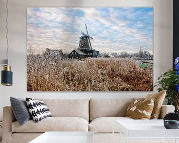 Die Windmühle De Rat bei IJlst in Friesland sur Wout Kok