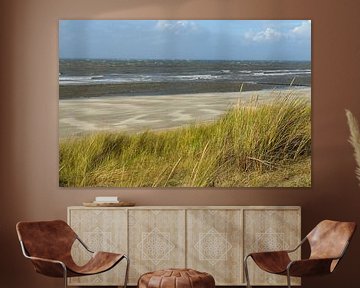 Strand auf der Insel Vlieland Wadden in der niederländischen Wattenmeerregion von Sjoerd van der Wal