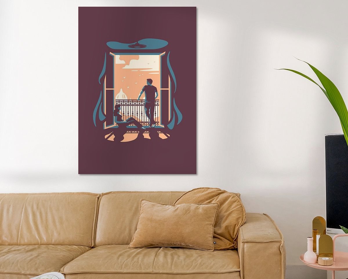 Voorbeeld van het werk in een kamer