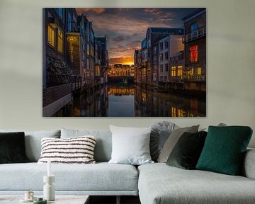 Zonsondergang in Dordrecht von Rob Bout