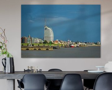 View to the city Bremerhaven in Germany van Rico Ködder