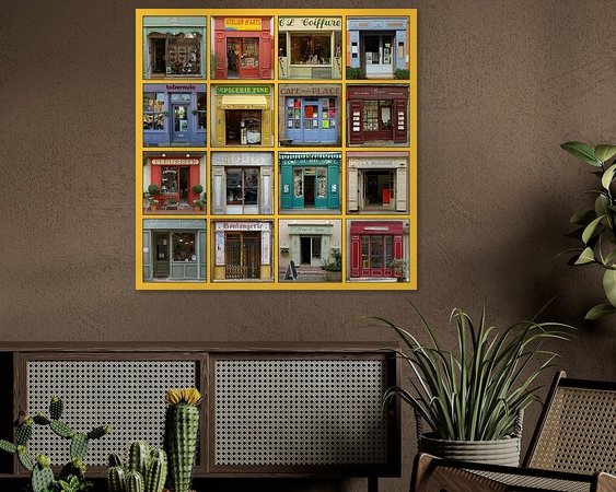 Voorbeeld van het werk in een kamer