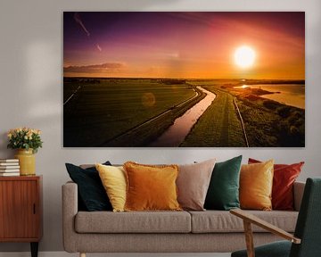 Nederlands landschap vanuit de lucht by Pureframed Photos