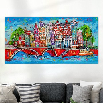The Canals of Amsterdam by Vrolijk Schilderij