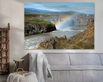 Godafoss waterval in IJsland van Menno Schaefer
