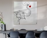 Voorbeeld van het werk in een kamer