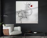 Voorbeeld van het werk in een kamer