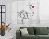 Voorbeeld van het werk in een kamer