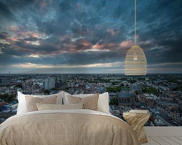 Sunset city of Utrecht from the Dom tower!
